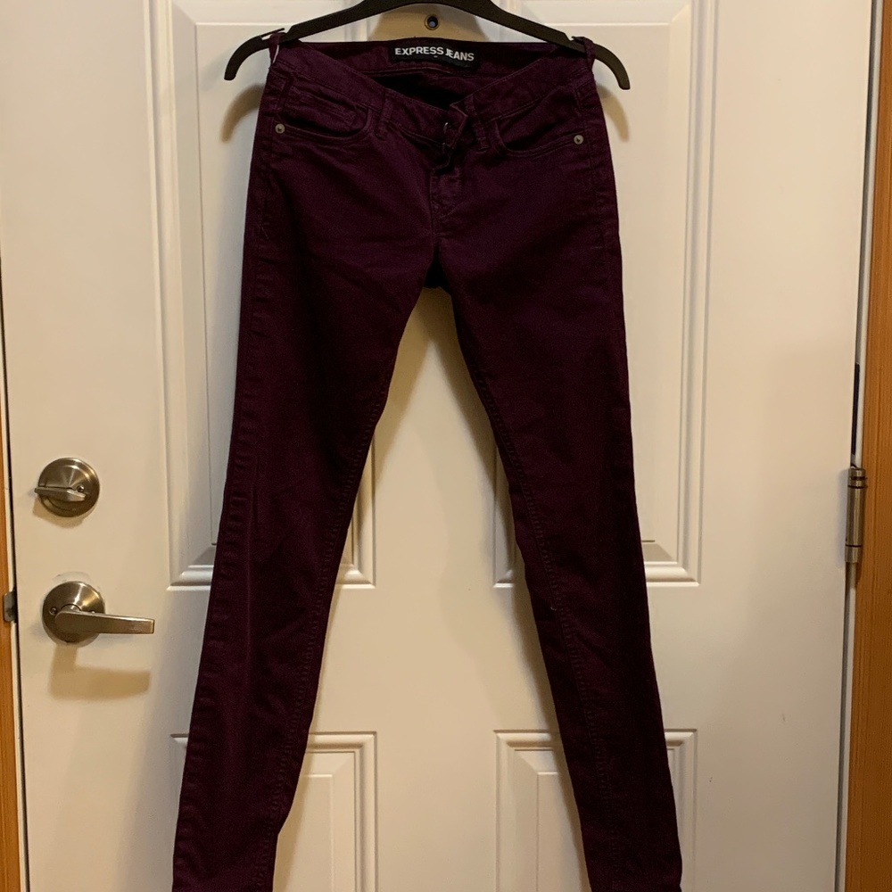 Express Jeans- Eggplant Color